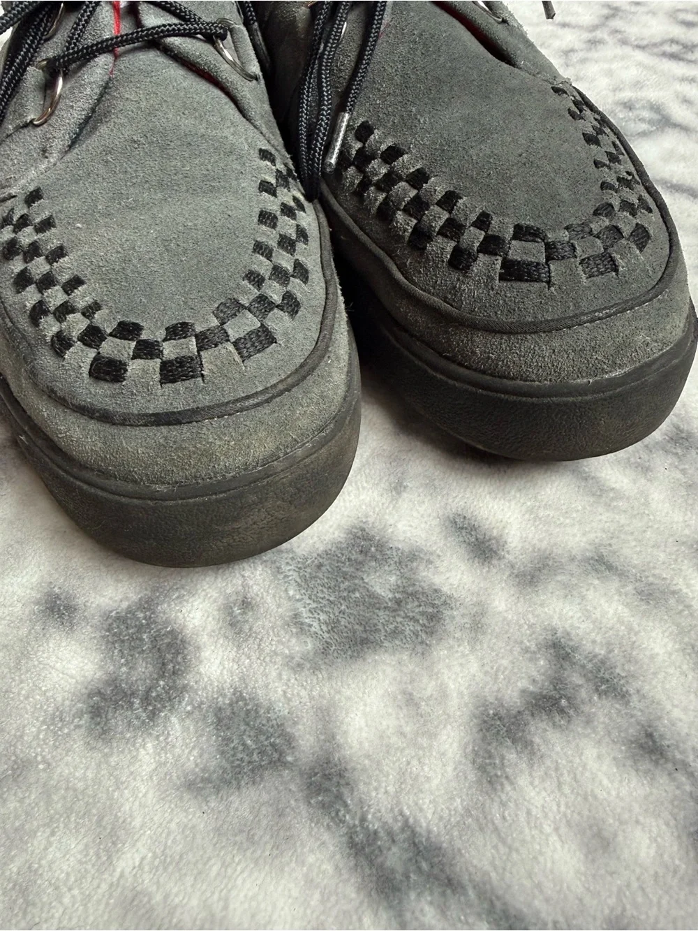 T.U.K - Gray Suede Creeper Sneaker Loafers - Men’s 9 Women’s 11